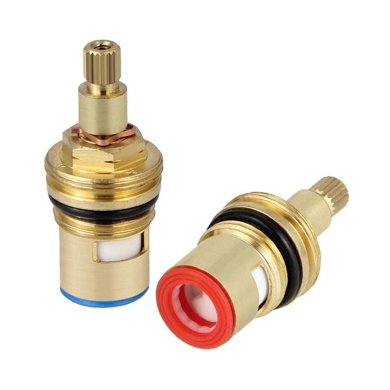 foto del prodotto pezzi di testa a disco in ceramica, cartucce in ceramica da 1 2 , sostituzione universale del rubinetto in ottone 20 tacche x 43 mm di ricambio per