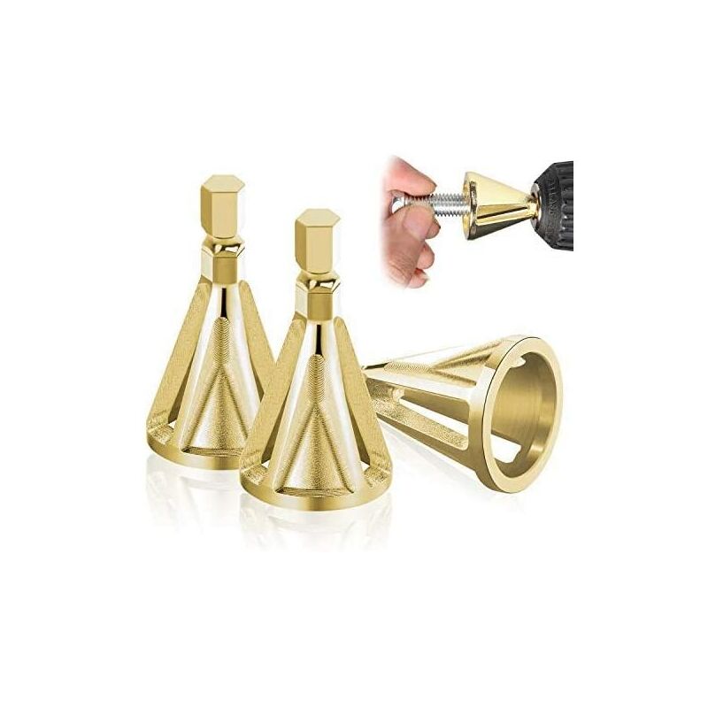 foto del prodotto pezzi di utensile per smussatura esterna, esagonale e triangolare, rimozione delle sbavature, sbavatura per punte da trapano, riparazione rapida di