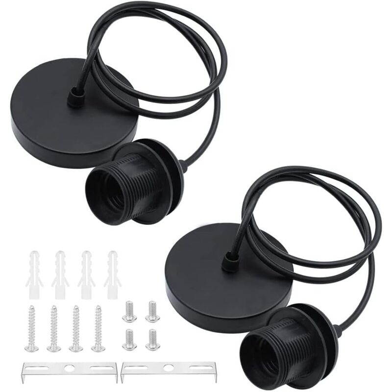 foto del prodotto pezzi e27 cavo lampada a sospensione lampada a sospensione cavo con cavo da 100 cm e27 portalampada a sospensione per bar caffetteria negozio di