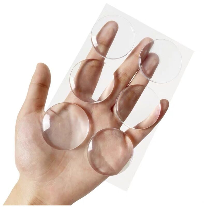 immagine 0 del prodotto pezzi fermaporta adesivi trasparenti in silicone elastico, tampone di protezione per porte, maniglie per porte di armadi, pomelli e porte. sollbry