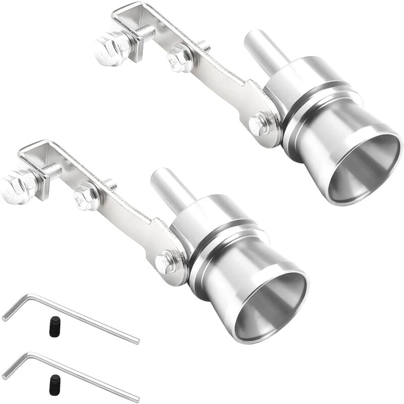foto del prodotto pezzi fischietto di scarico per auto, fischietto turbo per tubo di scarico per auto in lega di alluminio, silenziatore di scarico turbo per tutti i