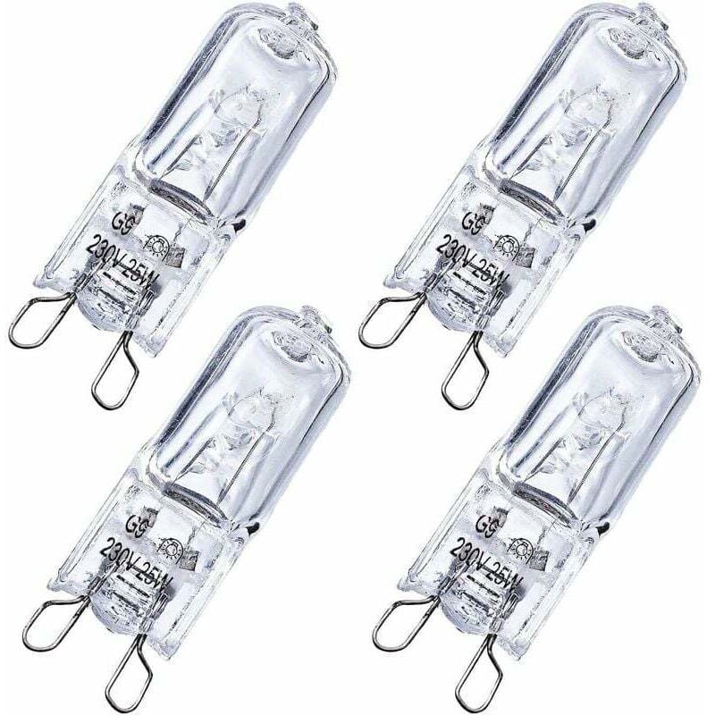 foto del prodotto pezzi g9 25w lampadine alogene per forno, bianco caldo dimmerabile 230v 2700k, resistenza al calore 300 c adatte per lampadine da forno, forni a
