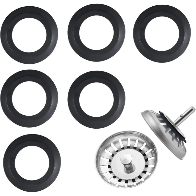 foto del prodotto pezzi guarnizione per lavello da cucina, guarnizione in silicone per cestelli filtro, guarnizione di ricambio in gomma per lavello, 54 mm esterno, 32