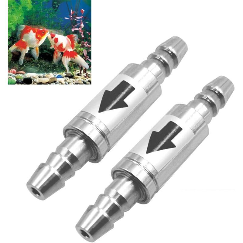 foto del prodotto pezzi in acciaio inossidabile valvola di ritegno unidirezionale non ritorno linea co2 4 6 mm tubo diffusore regolatore nel sistema acquario