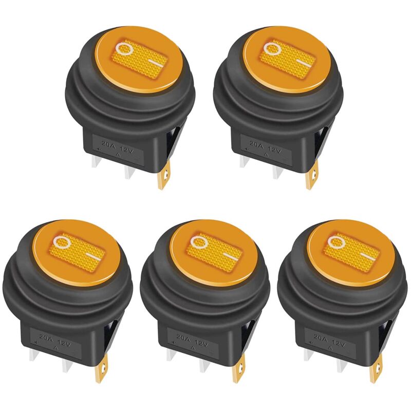 foto del prodotto pezzi interruttore a bilanciere impermeabile 12v 20a on off 3 pin 2 posizioni interruttore a levetta indicatore led per auto camion barca