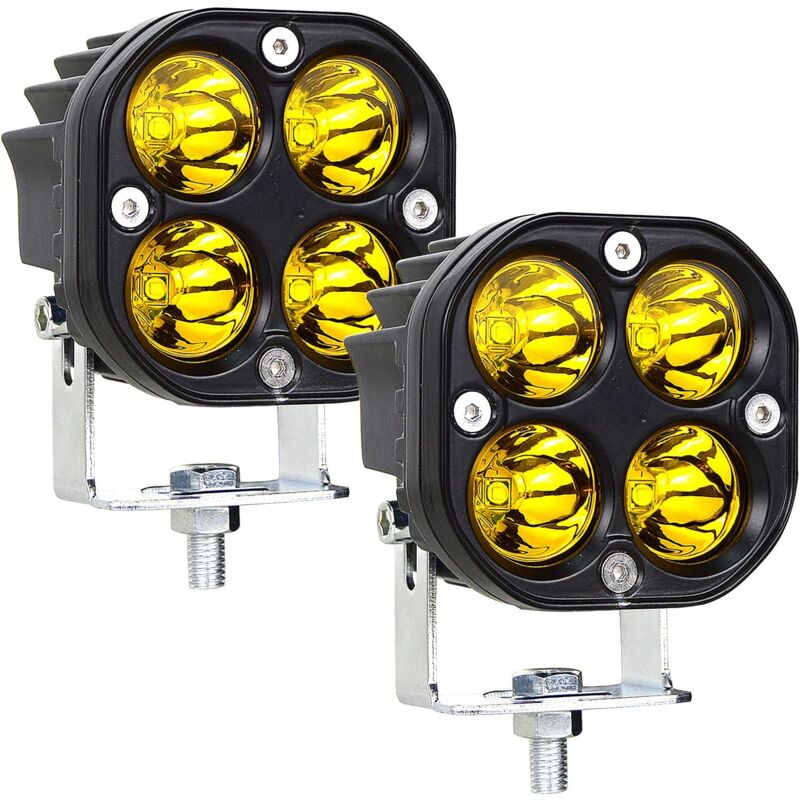 foto del prodotto pezzi led luce di lavoro trattore 7,6 cm 3 40 w giallo led faretto 12 v 24 v impermeabile ip67 led fendinebbia per 4x4 auto camion suv barca