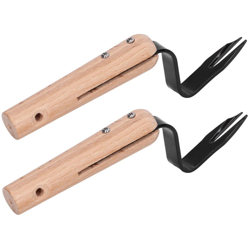 foto del prodotto pezzi manuale forcella testa sarchiatore manico in legno giardino diserbo pala forchetta utensile da taglio strumenti per piantare