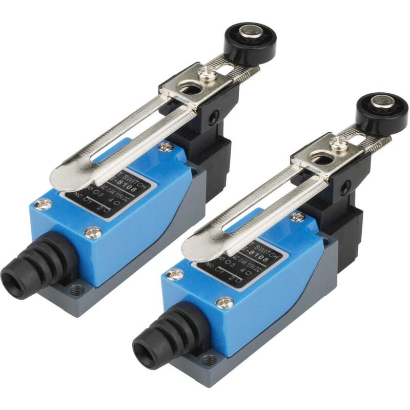 foto del prodotto pezzi me-8108 interruttore di finecorsa momentaneo interruttore di corsa braccio di leva a rullo regolabile interruttore di finecorsa arduino nc-no