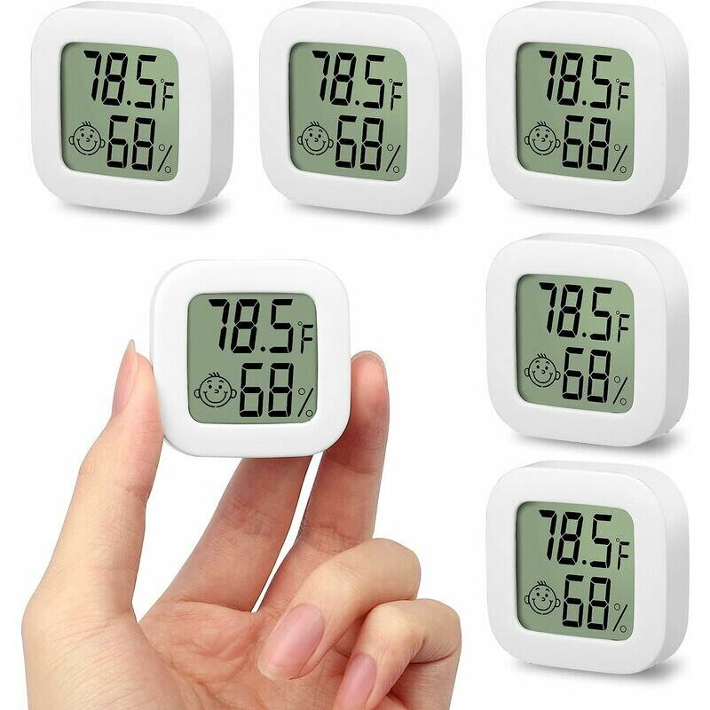 foto del prodotto pezzi mini termometro igrometro portatile lcd misuratore di umidit della temperatura interna, alta precisione 58 158 10 99 rh sensore di