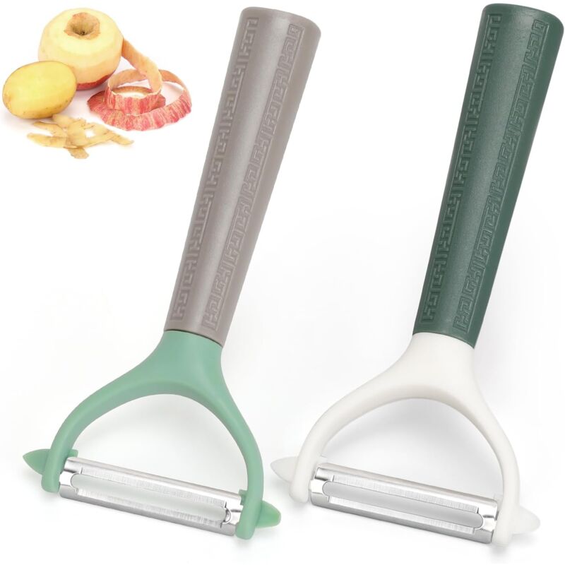 foto del prodotto pezzi pelapatate, pelapatate per verdure, pelapatate per frutta e verdura a forma di y, pelapatate per mele e pomodori in acciaio inossidabile con