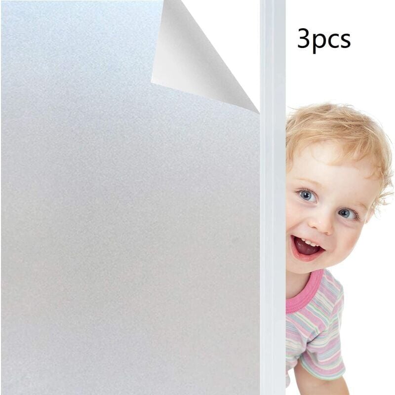 foto del prodotto pezzi pellicola per finestre per la privacy pellicola per finestre elettrostatica opaca per la privacy delle finestre in vetro schermo per la privacy