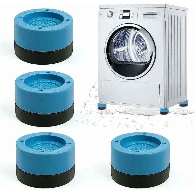 foto del prodotto pezzi piedini antiurto per lavatrice piedini antiurto per lavatrice piedini universali per lavatrice e asciugatrice blu 3,5 cm 