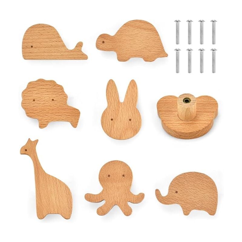 foto del prodotto pezzi pomelli per cassetti in legno massello pomelli in legno per cassettiere pomelli per ante di armadietti in legno maniglia per mobili in legno