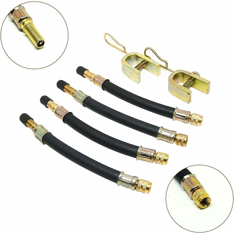 foto del prodotto pezzi prolunga flessibile valvola pneumatico valvola tubo pneumatico 150mm con 2 supporti