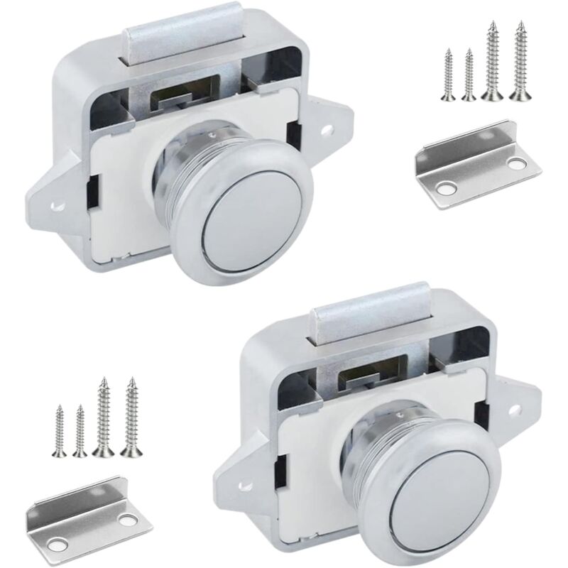 foto del prodotto pezzi pulsante di chiusura a scatto camper metallo 14 16mm pulsante porta serratura per porta dell armadio senza chiave con viti per armadio camper