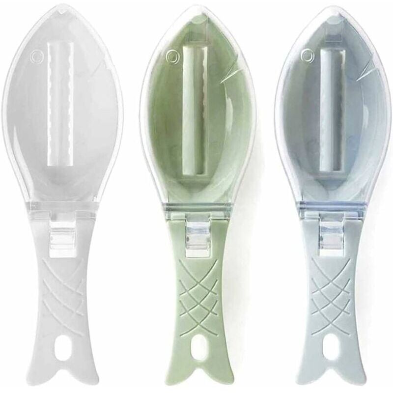 foto del prodotto pezzi raschietto per squame di pesce, squamatore di pesce, coltello per squamatura di pesce, rimozione del pesce per casa, cucina, ristorante
