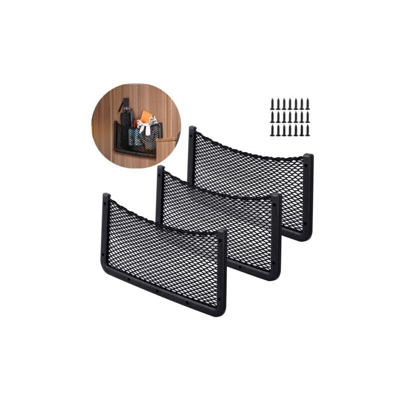 foto del prodotto pezzi rete portaoggetti per auto 40 20 cm tasca portaoggetti per auto per utensili camper barche casa rete elastica npterbl..