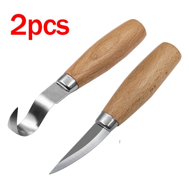 foto del prodotto pezzi scalpello di precisione coltello a gancio fai da te strumento per intaglio cucchiaio ergonomico per la lavorazione del legno coltello