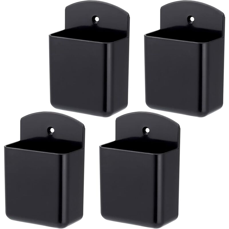 foto del prodotto pezzi scatole portaoggetti autoadesive, supporti per telecomando autoadesivi, supporto per telecomando a parete per controller, scatola portapenne