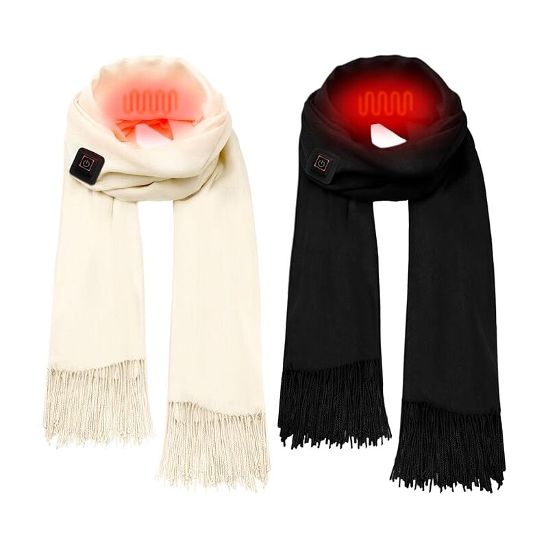 foto del prodotto pezzi sciarpa riscaldata per donna uomo sciarpa riscaldante usb sciarpa elettrica calda e morbida sciarpa riscaldata al collo ricaricabile per