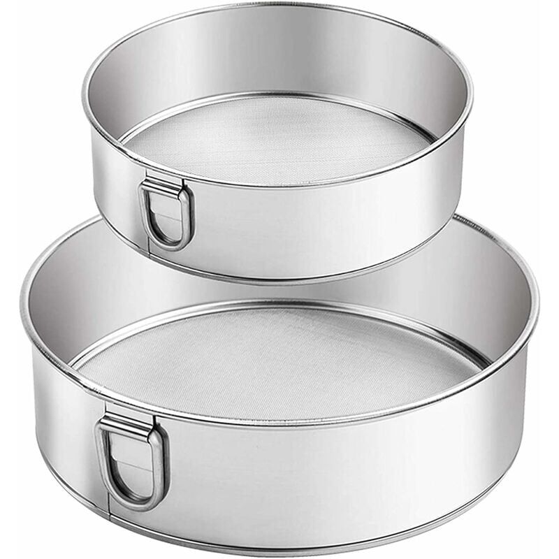 foto del prodotto pezzi setaccio per farina in acciaio inox setaccio per pasticceria a maglie fini setacci in acciaio inox setaccio per farina rotondo per pasta di