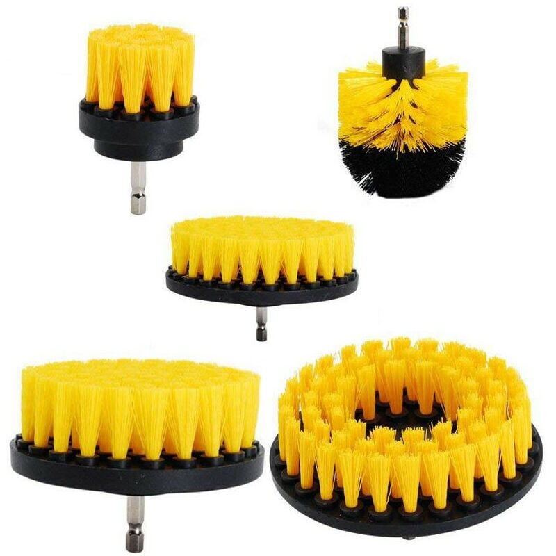 foto del prodotto pezzi spazzola per trapano, kit di pulizia per spazzole per trapano, spazzola per trapano per superfici del bagno, pavimenti, piastrelle della vasca