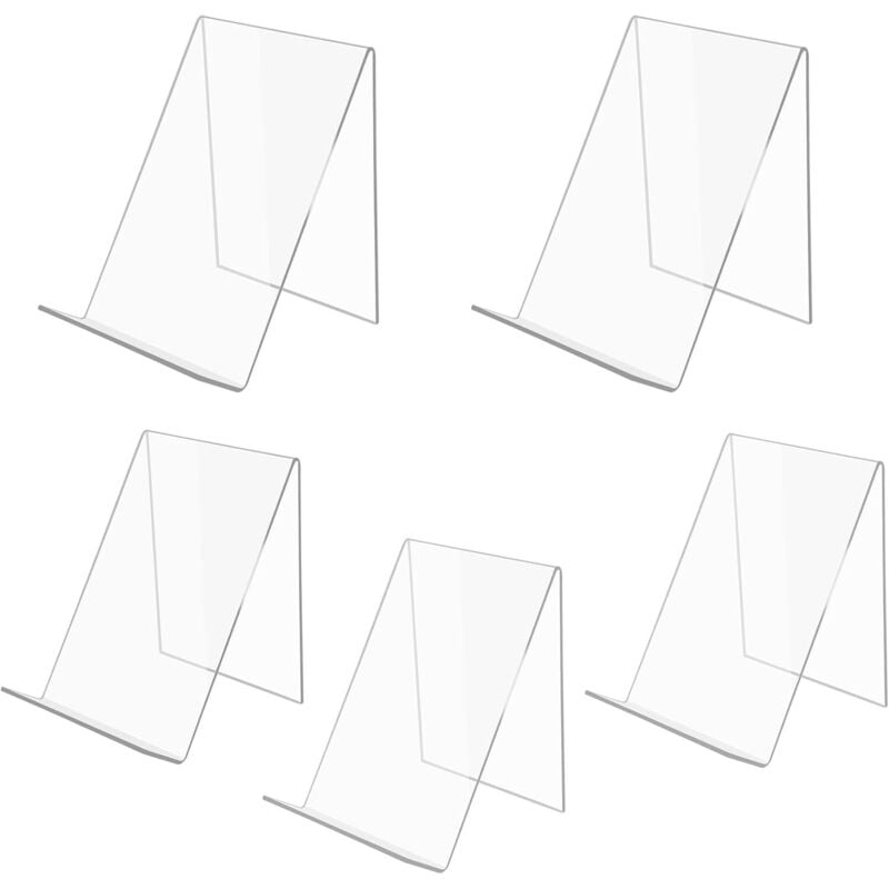 foto del prodotto pezzi supporto per libri in acrilico supporto per libri 13 x 11,5 x 10 cm supporto per libri trasparente supporto per libri supporto per riviste
