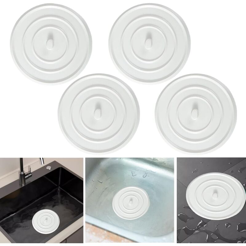 foto del prodotto pezzi tappo universale per lavandino tappo di scarico in silicone tappi per vasca da bagno per vasca da bagno, lavandino, filtro di protezione per