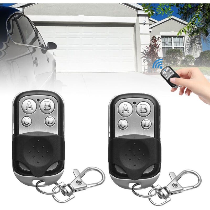 foto del prodotto pezzi telecomando universale per cancelli, 433 mhz chiave clone 4 pulsanti telecomando portachiavi porta garage telecomando universale per porte