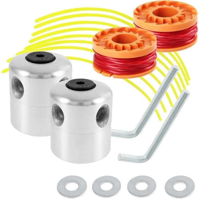 foto del prodotto pezzi testina per decespugliatore in alluminio testina universale per decespugliatore con testina in filo di nylon per accessori per tosaerba--