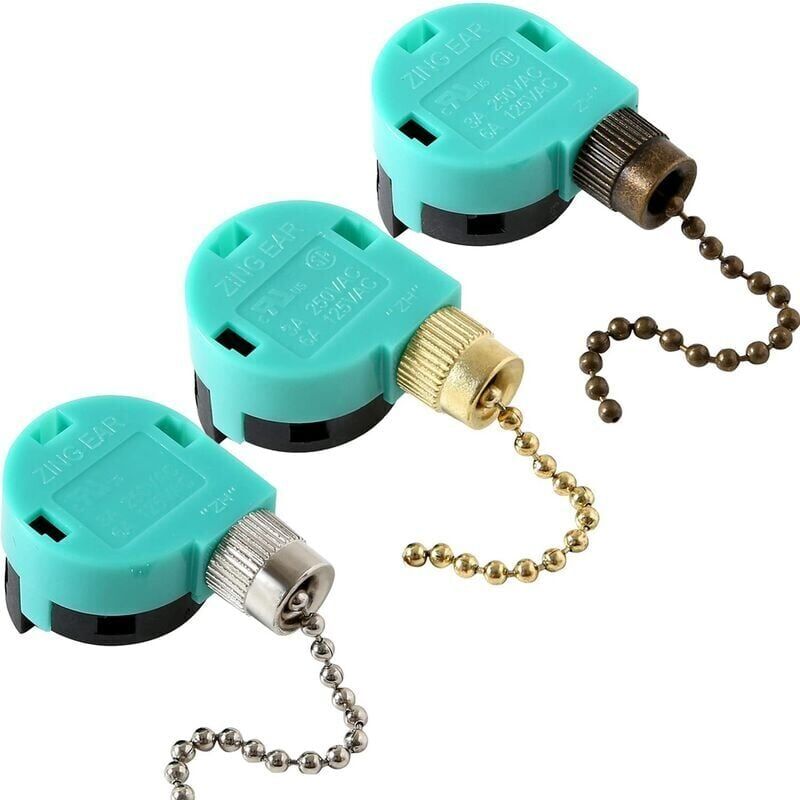 foto del prodotto pezzi ze 268s6 interruttore per ventilatore da soffitto 3 velocit 4 fili per ventilatori da soffitto e luci da parete interruttore a catena di