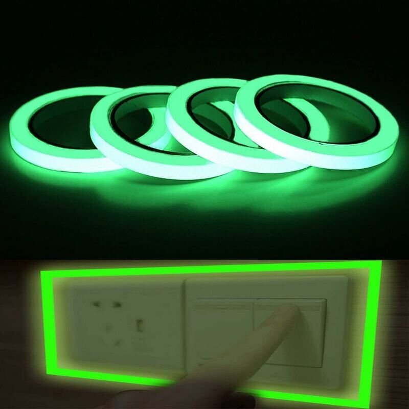 foto del prodotto pezzo di nastro che si illumina al buio, nastro autoadesivo luminoso betterlife, nastro autoadesivo luminoso di alta qualit , adesivo per marcatura