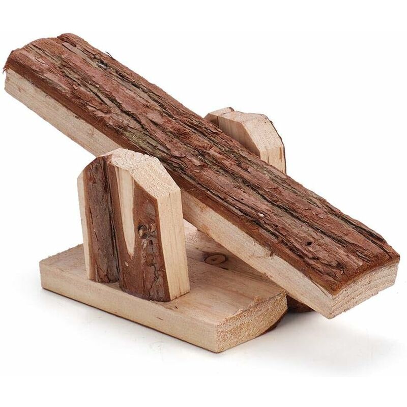 foto del prodotto pezzo gabbia per porcellini d india animali in legno naturale masticare piccoli animali coniglio topo ratto cavia criceto altalena giocattoli