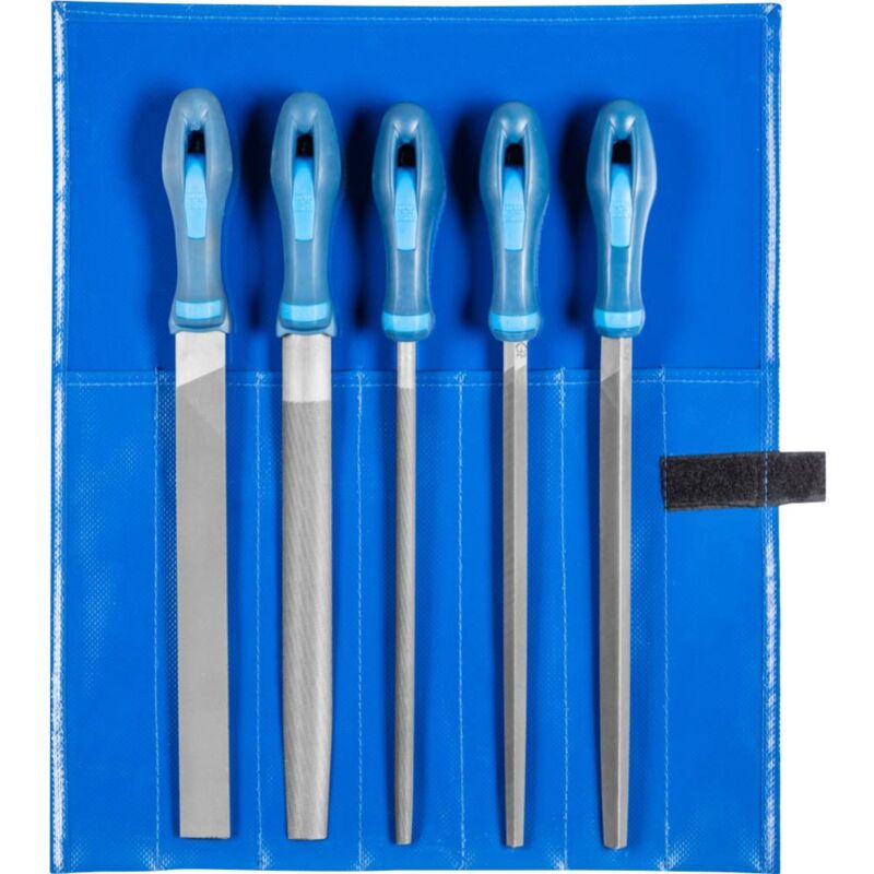 foto del prodotto pferd 11800541 kit di lime da officina a punta 1 in borsa a rullo in pvc lunghezza 250 mm 1 pz.