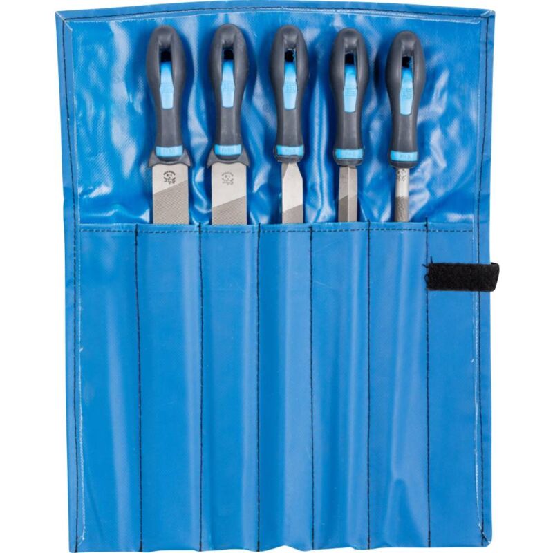 foto del prodotto pferd 11800551 kit di lime da officina a punta 1 in borsa a rullo in pvc lunghezza 300 mm 1 pz.