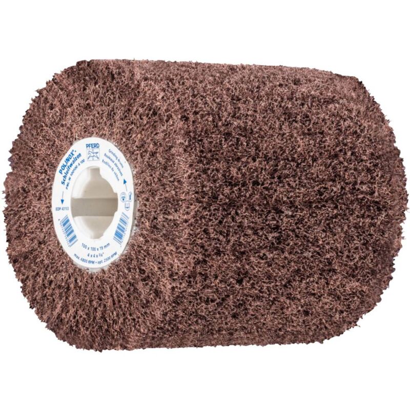 foto del prodotto pferd 44641010 rullo abrasivo in fibra di nylon polinox 100 x 100 mm scanalatura 19 mm a 100 per levigatura fine e fi
