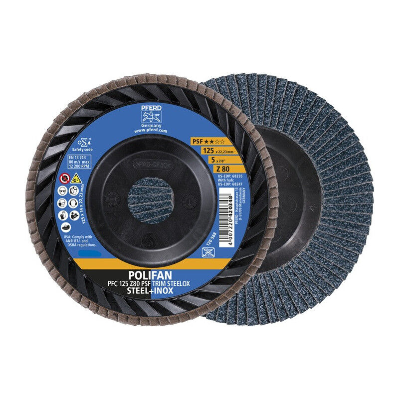 foto del prodotto pferd disque lamelle trim steelox d.125mm k.80 kon.zk z par 10 