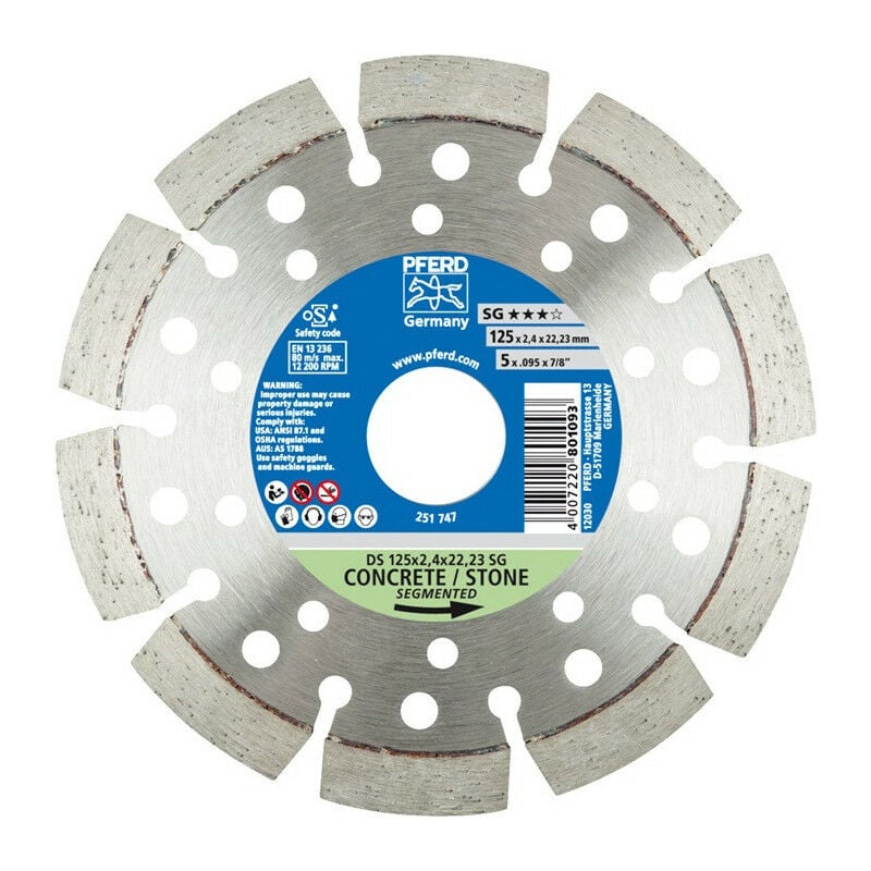 foto del prodotto pferd meule diamant e d.125mm bohr.22.23mm 2.4mm 10mm