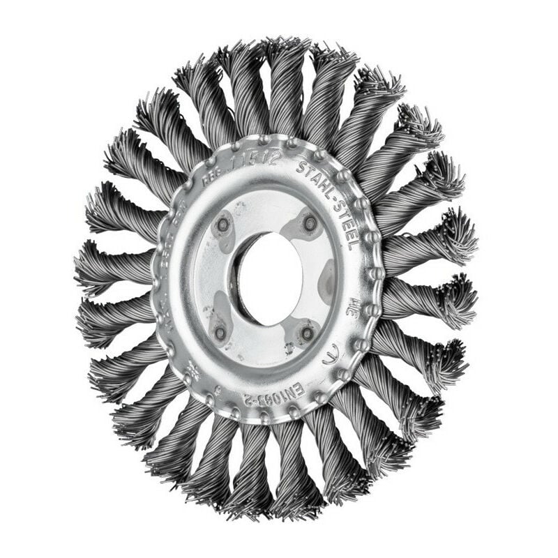 foto del prodotto pferd spazzola tonda rbg 11512 22,2 st 0,50 d.115mm spessore filo 0,5mm sta 12mm 12500rpm