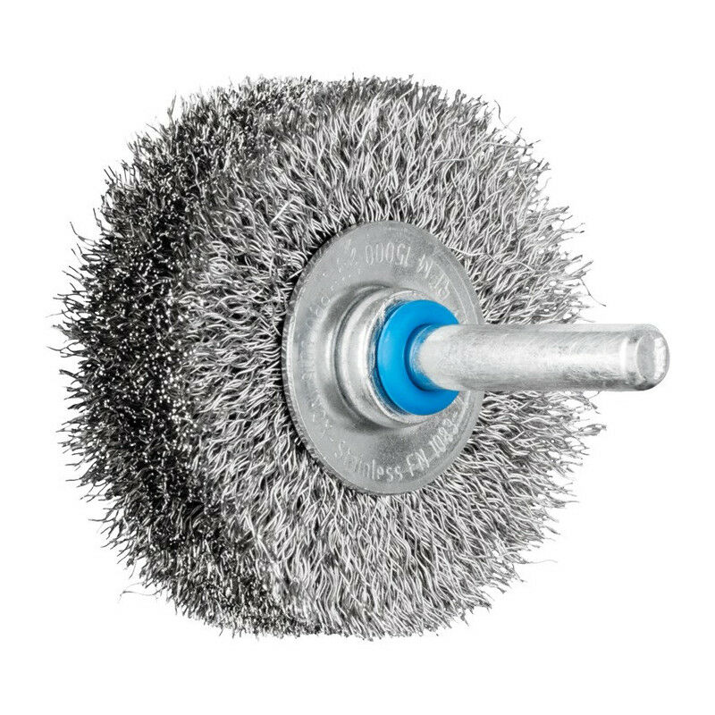 foto del prodotto pferd spazzola tonda rbu 5015 6 inox 0.20 d.50mm 6mm spessore filo 0.2mm va 15mm 15000rpm