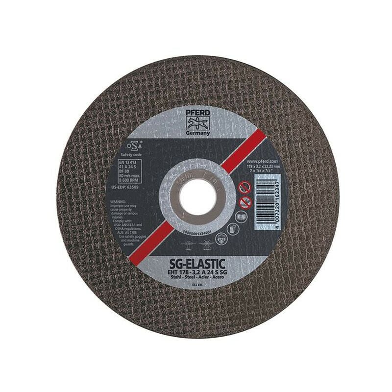 foto del prodotto pferd - taglio disco sg-elastico per la lavorazione di acciaio, x spessore. 125 x 1,0 mm, giusto modello, la velocità massima. 12 200 giri min