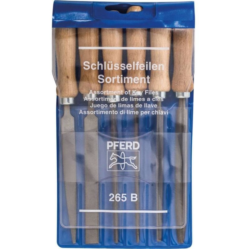 foto del prodotto pferd tools 11706100 kit di lime per chiavi 100 mm 2 incl. pinzatura a fune in custodia in plastica lunghezza 100 mm 1