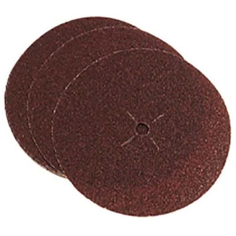 foto del prodotto pg 5 pezzi dischetti abrasivi spaziati all ossido di alluminio 125mm ideali per levigatura a secco da legno e materiali plastici grana 80