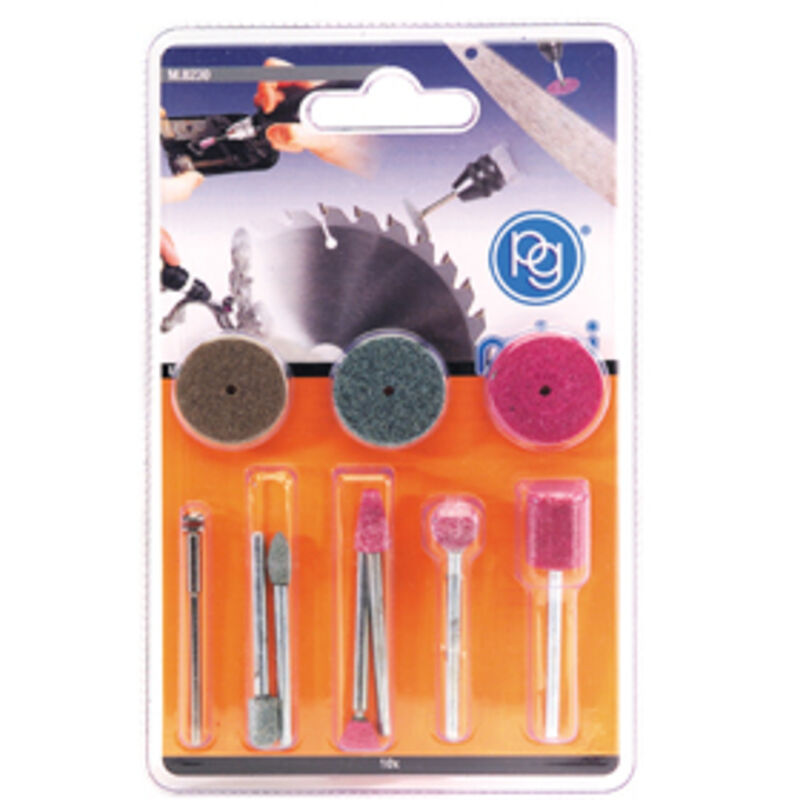 foto del prodotto pg kit 10 accessori per smerigliaturae affilatura