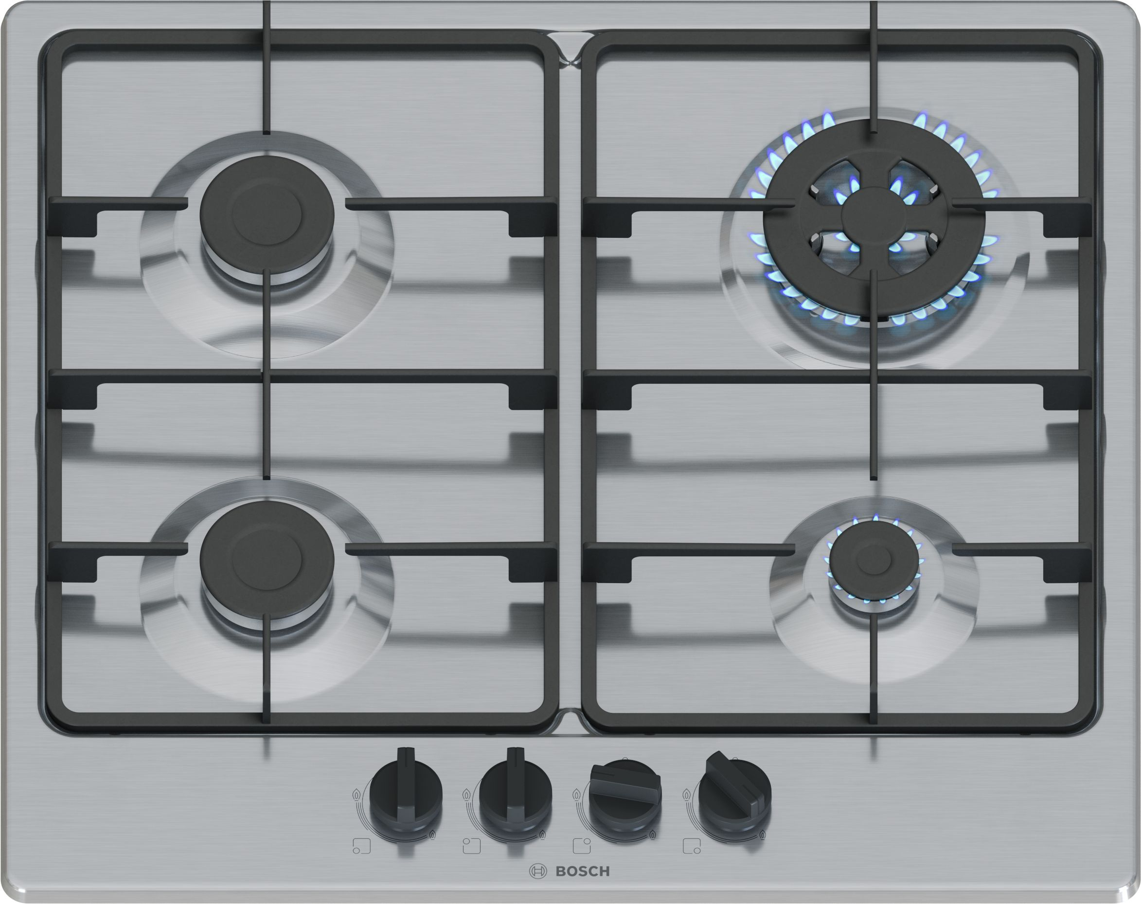 foto del prodotto pgh6b5k60 piano 5g 60 cm inox