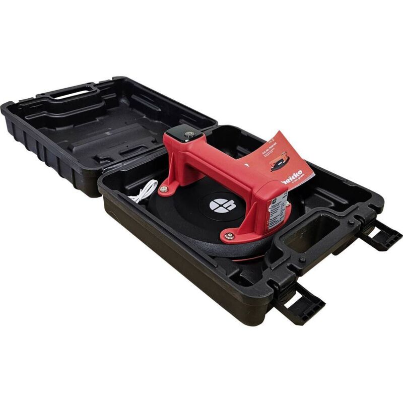 foto del prodotto ph618a ventosa a 1 testa con pompa a vuoto elettrica integrata e indicatore del vuoto, incl. custodia, 200 mm heicko