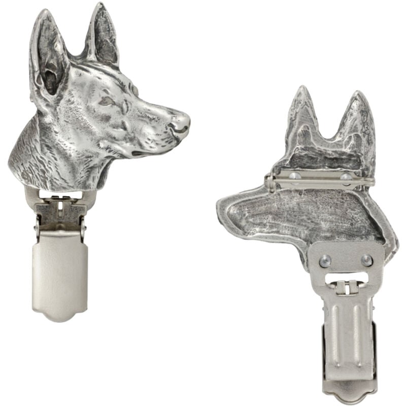 foto del prodotto pharaoh hound, maltese greyhound spilla con clip, porta numero di partenza, regalo per una mostra canina di art dog