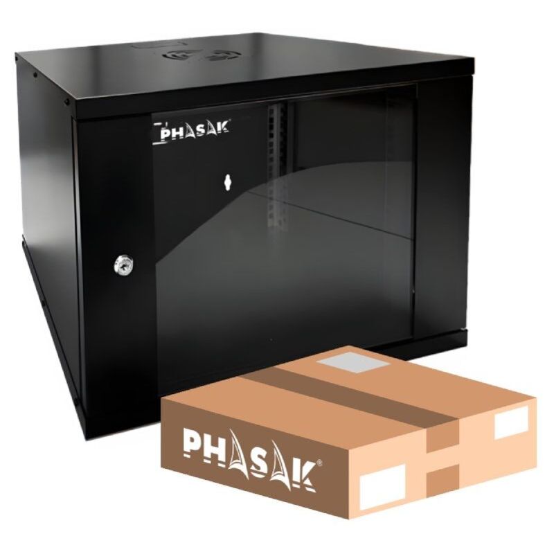foto del prodotto phasak armadio rack a parete smontato pho 2009d 19 altezza 9u