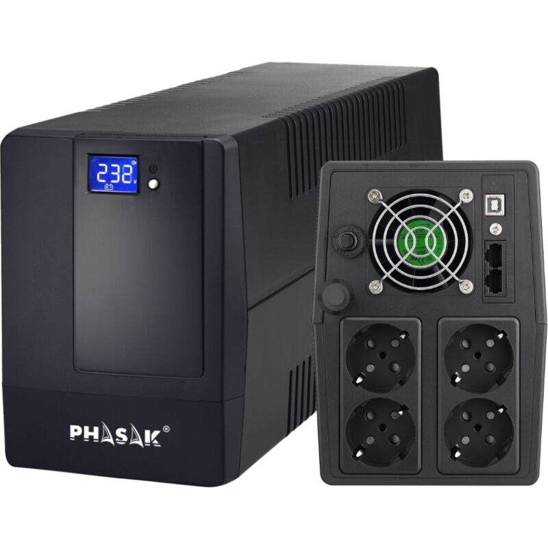 foto del prodotto phasak ph 9420 gruppo di continuit 2000 va, lcd, usb, rj45 