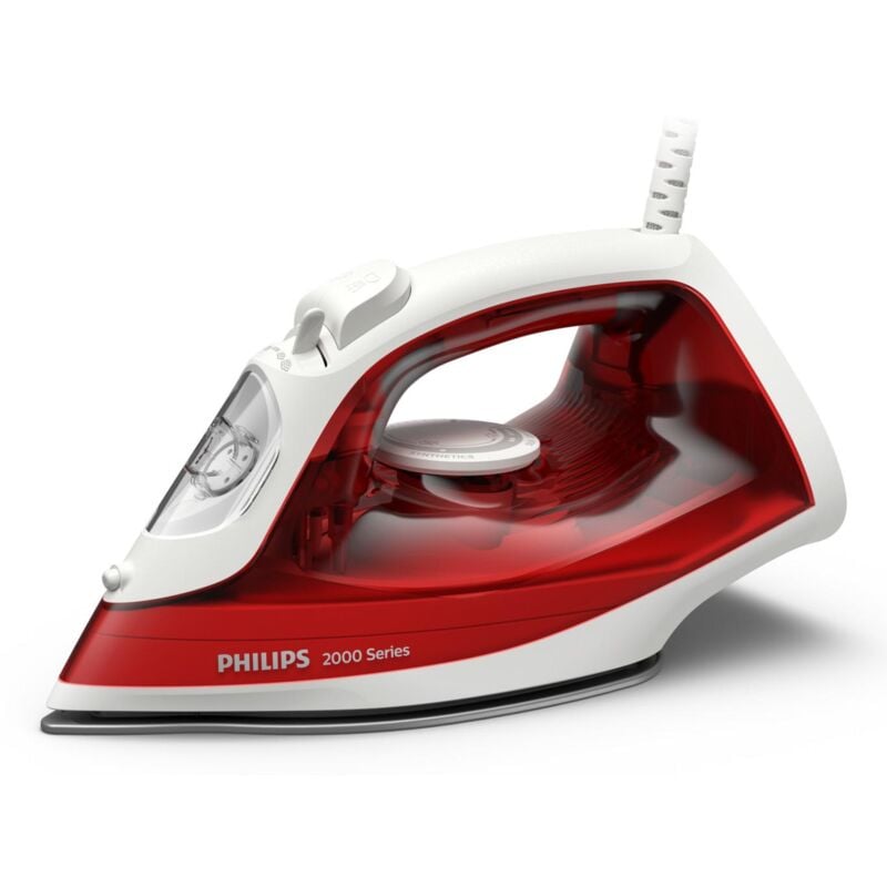 foto del prodotto philips 2000 series dst2010 40 ferro da stiro ferro a vapore piastra antiaderente rosso bianco